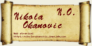 Nikola Okanović vizit kartica